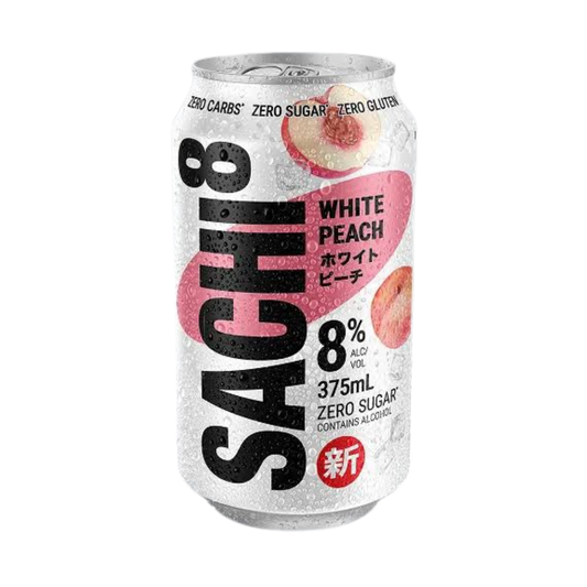 Sachi 8% White Peach Zero Sugar 375ml Can