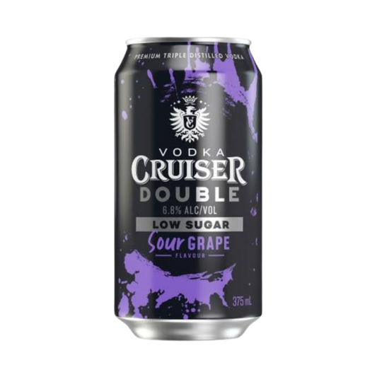 Vodka Cruiser Double Sour Grape Low Sugar 375ml