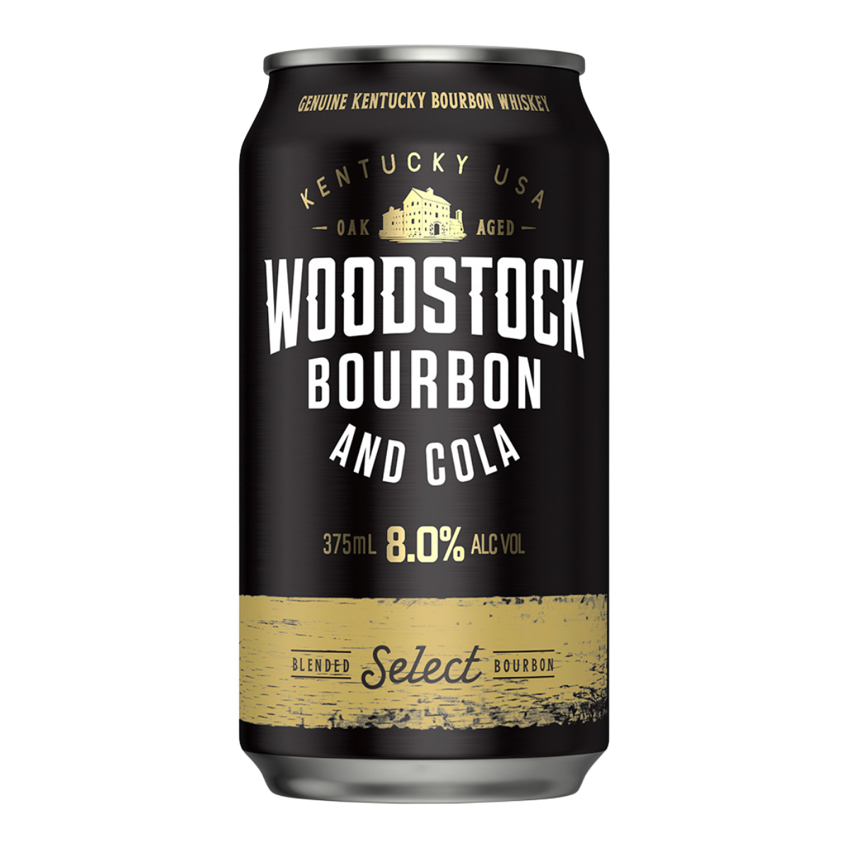 Woodstock & Cola 8% Gold 375ml Can