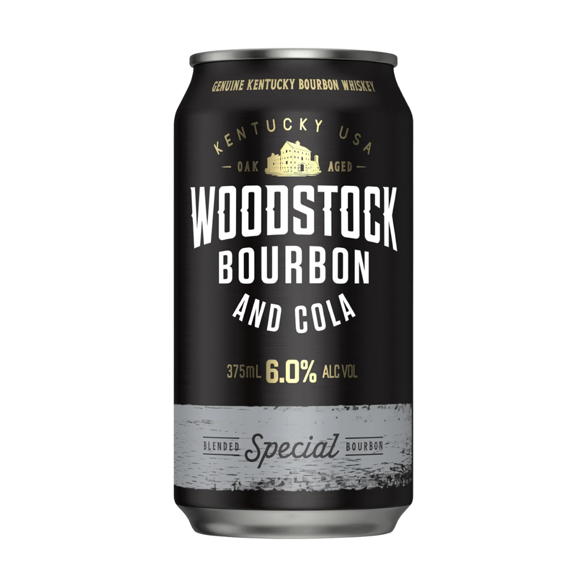 Woodstock & Cola 6% Silver 375ml Can
