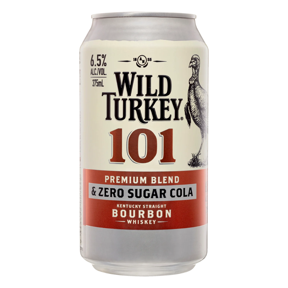 Wild Turkey 101 & Cola Zero Sugar 375ml Can