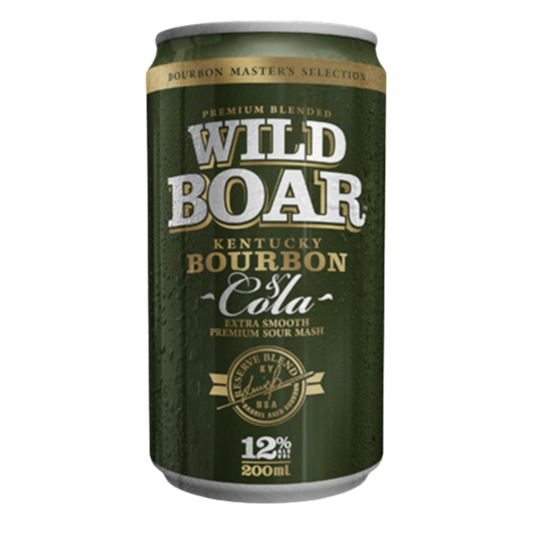 Wild Boar Bourbon & Cola 12% 200ml Can