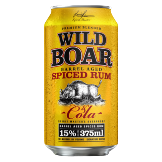 Wild Boar Spiced Rum & Cola 15% 375ml Can